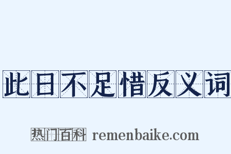 此日不足惜反义词是什么意思的图片